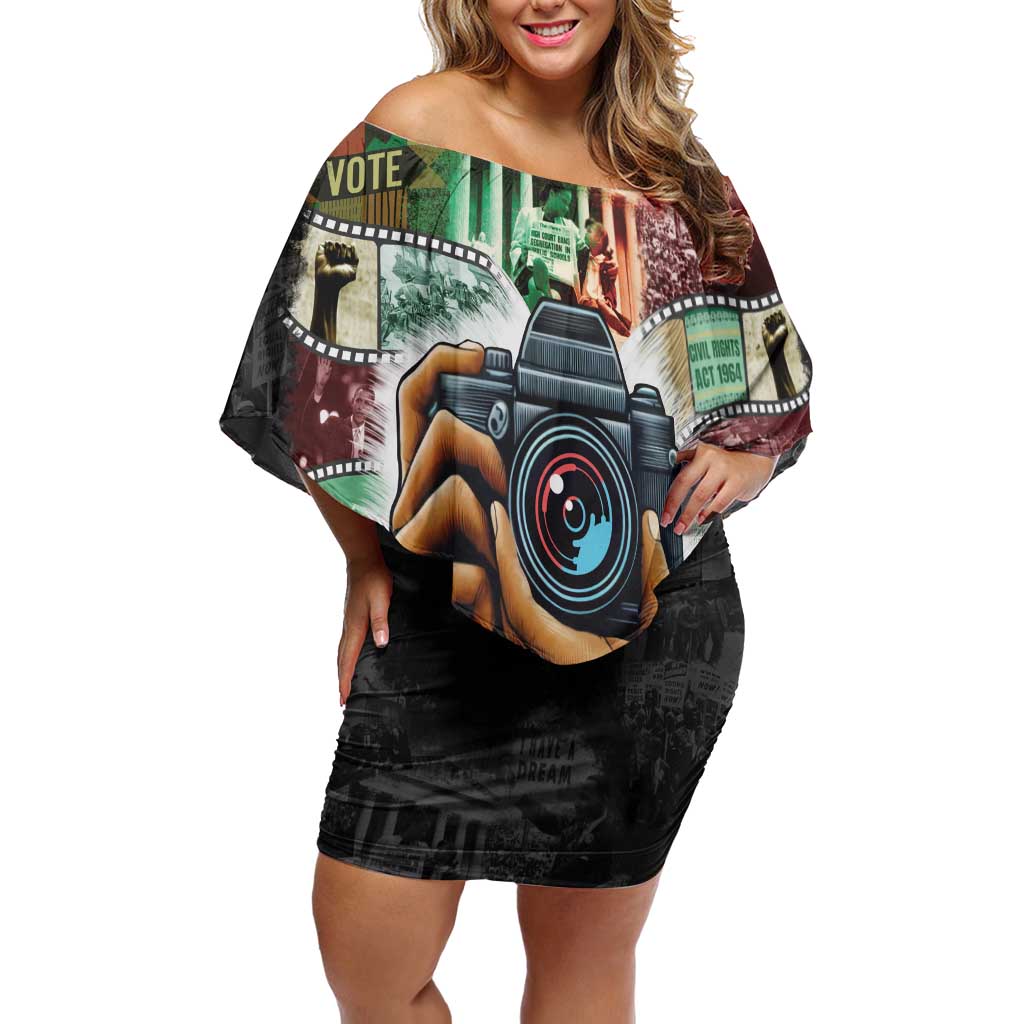 Heritage in Frames Civil Rights Leaders Off Shoulder Short Dress African-American Photography - Wonder Print Shop