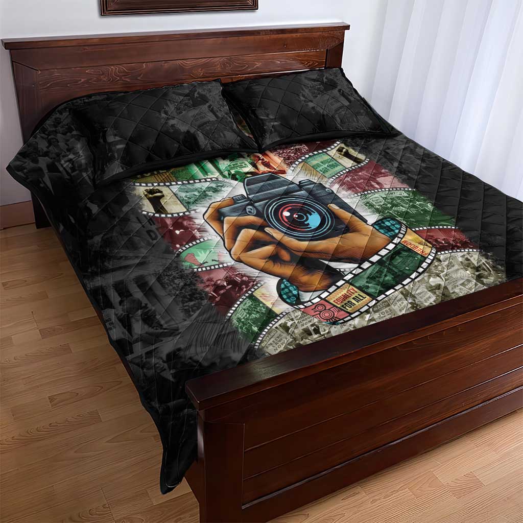 Heritage in Frames Civil Rights Leaders Quilt Bed Set African-American Photography - Wonder Print Shop