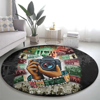 Heritage in Frames Civil Rights Leaders Round Carpet African-American Photography