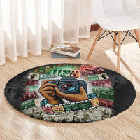 Heritage in Frames Civil Rights Leaders Round Carpet African-American Photography