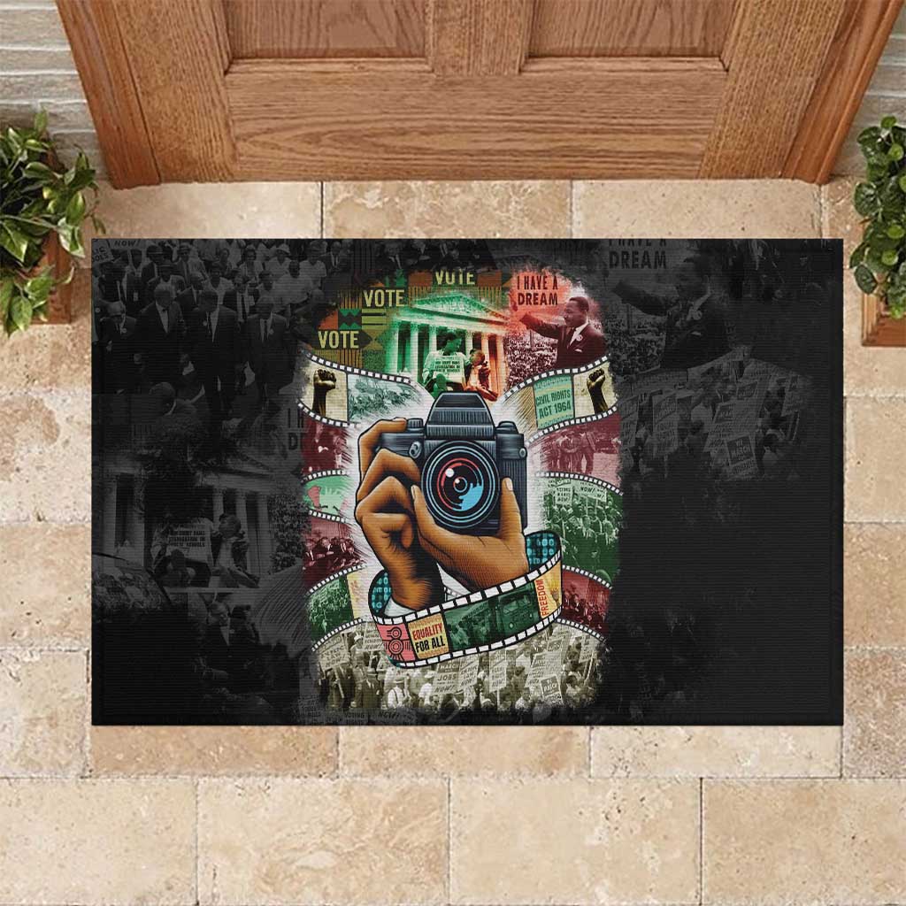 Heritage in Frames Civil Rights Leaders Rubber Doormat African-American Photography - Wonder Print Shop