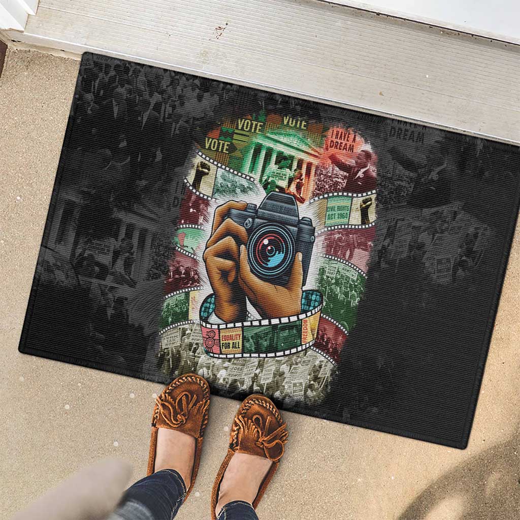 Heritage in Frames Civil Rights Leaders Rubber Doormat African-American Photography - Wonder Print Shop