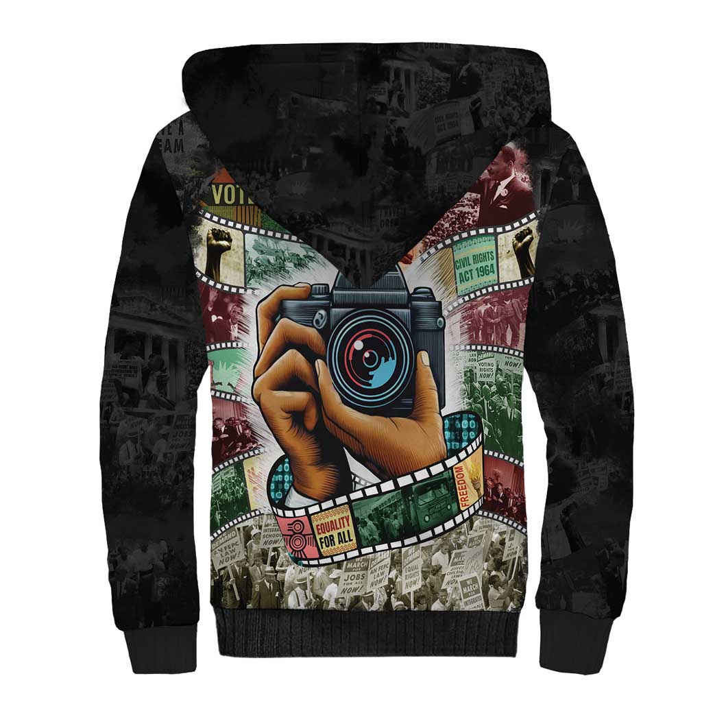 Heritage in Frames Civil Rights Leaders Sherpa Hoodie African-American Photography - Wonder Print Shop