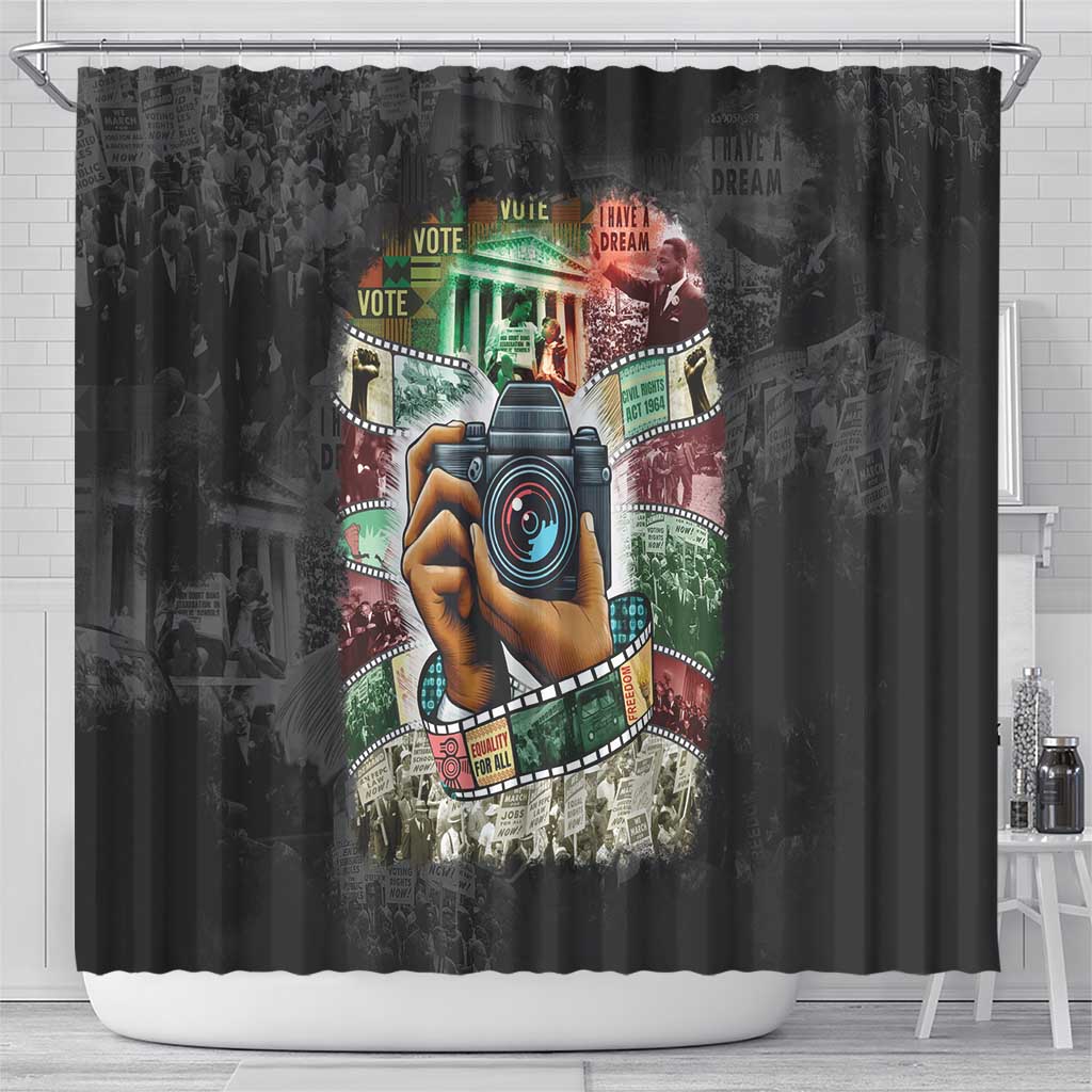 Heritage in Frames Civil Rights Leaders Shower Curtain African-American Photography