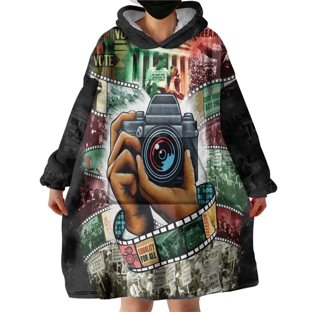 Heritage in Frames Civil Rights Leaders Wearable Blanket Hoodie African-American Photography - Wonder Print Shop