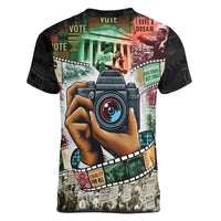 Heritage in Frames Civil Rights Leaders Women V-Neck T-Shirt African-American Photography - Wonder Print Shop