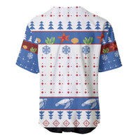 Turtle Xmas Baseball Jersey Green Sea Turtle Merry Christmas - Wonder Print Shop