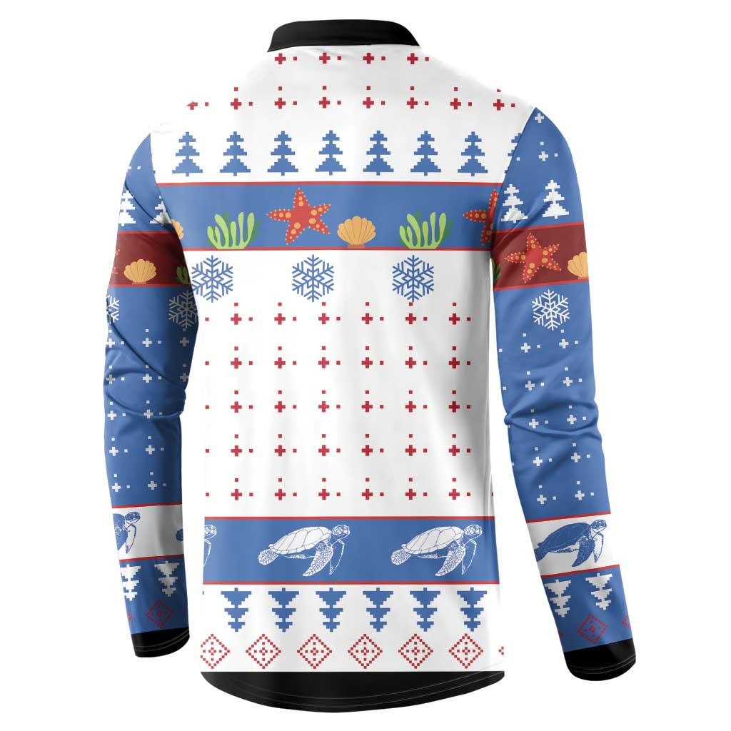 Turtle Xmas Button Sweatshirt Green Sea Turtle Merry Christmas - Wonder Print Shop