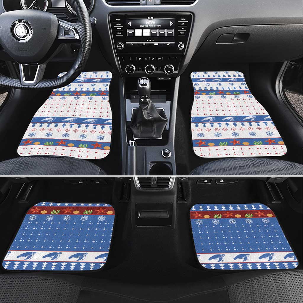 Turtle Xmas Car Mats Green Sea Turtle Merry Christmas - Wonder Print Shop