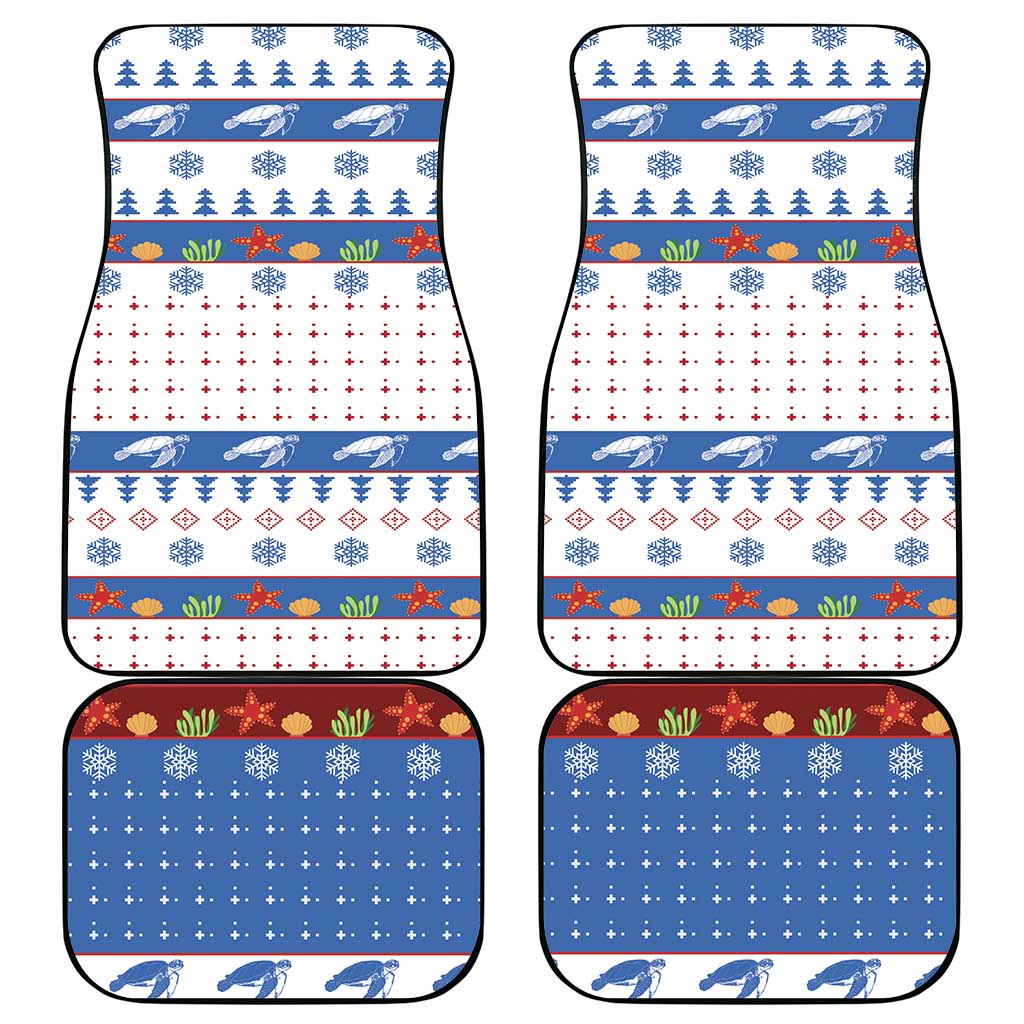 Turtle Xmas Car Mats Green Sea Turtle Merry Christmas - Wonder Print Shop