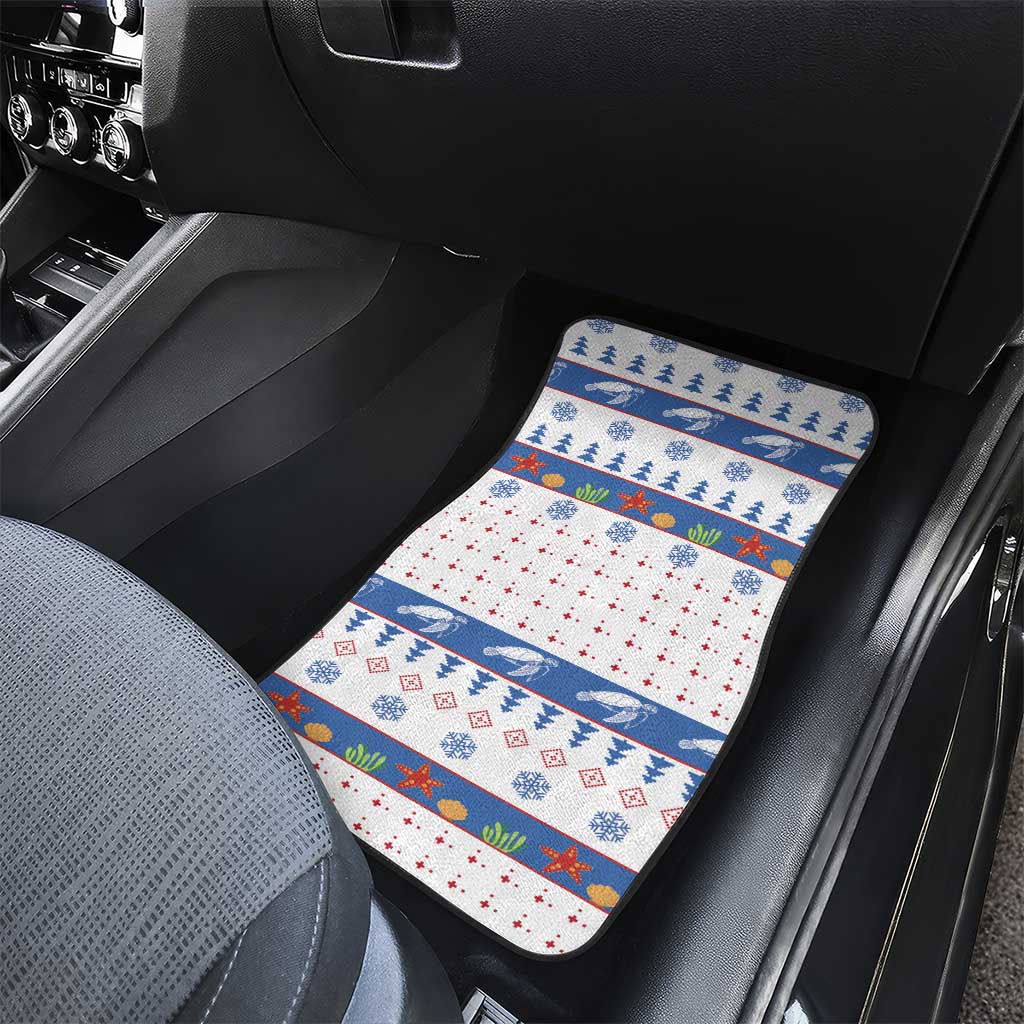 Turtle Xmas Car Mats Green Sea Turtle Merry Christmas - Wonder Print Shop