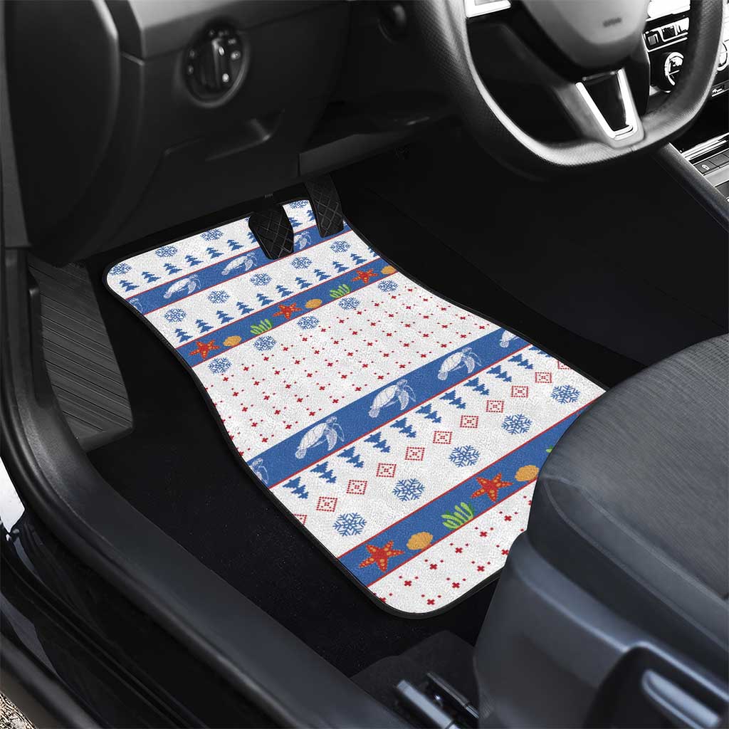 Turtle Xmas Car Mats Green Sea Turtle Merry Christmas - Wonder Print Shop