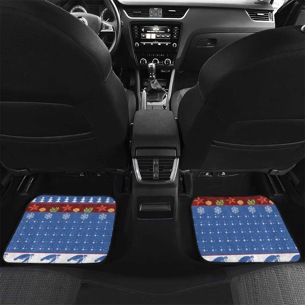 Turtle Xmas Car Mats Green Sea Turtle Merry Christmas - Wonder Print Shop
