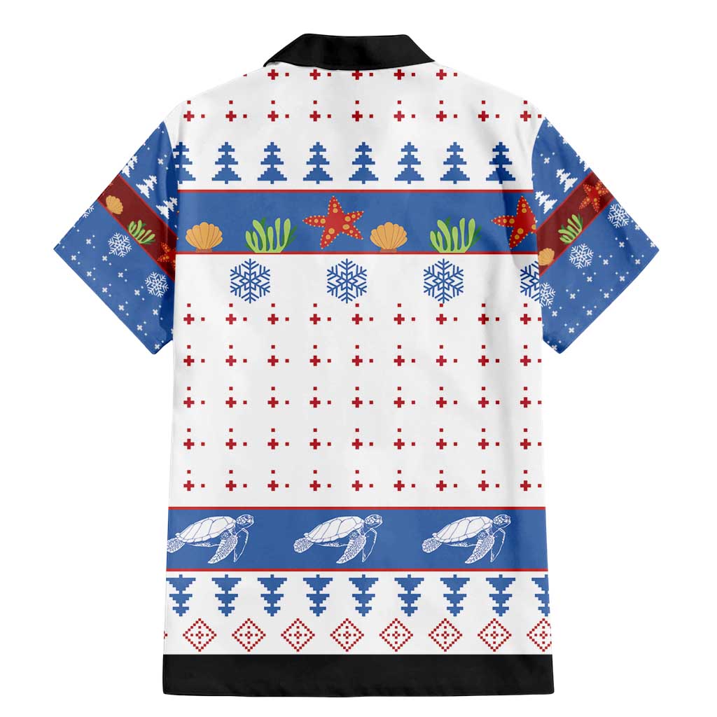 Turtle Xmas Family Matching Mermaid Dress and Hawaiian Shirt Green Sea Turtle Merry Christmas - Wonder Print Shop