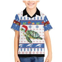 Turtle Xmas Family Matching Mermaid Dress and Hawaiian Shirt Green Sea Turtle Merry Christmas - Wonder Print Shop