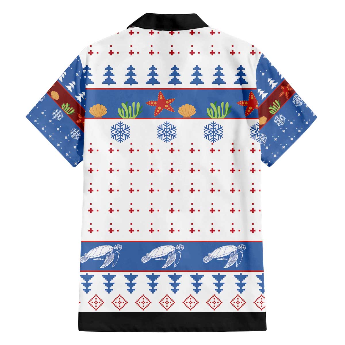 Turtle Xmas Family Matching Off The Shoulder Long Sleeve Dress and Hawaiian Shirt Green Sea Turtle Merry Christmas - Wonder Print Shop