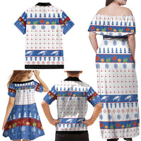 Turtle Xmas Family Matching Off Shoulder Maxi Dress and Hawaiian Shirt Green Sea Turtle Merry Christmas - Wonder Print Shop