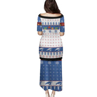 Turtle Xmas Family Matching Puletasi and Hawaiian Shirt Green Sea Turtle Merry Christmas - Wonder Print Shop