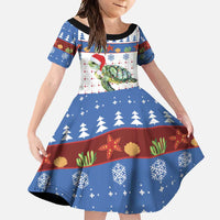 Turtle Xmas Family Matching Short Sleeve Bodycon Dress and Hawaiian Shirt Green Sea Turtle Merry Christmas - Wonder Print Shop