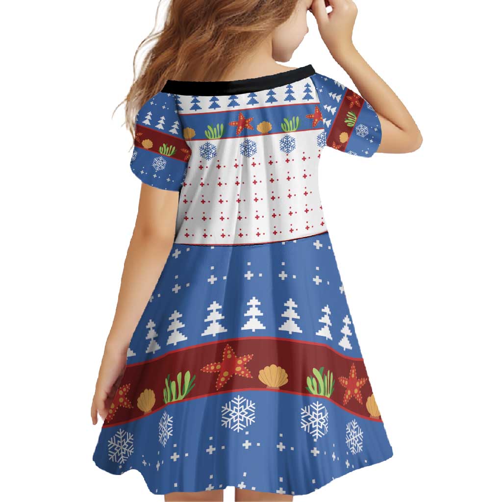 Turtle Xmas Family Matching Short Sleeve Bodycon Dress and Hawaiian Shirt Green Sea Turtle Merry Christmas - Wonder Print Shop