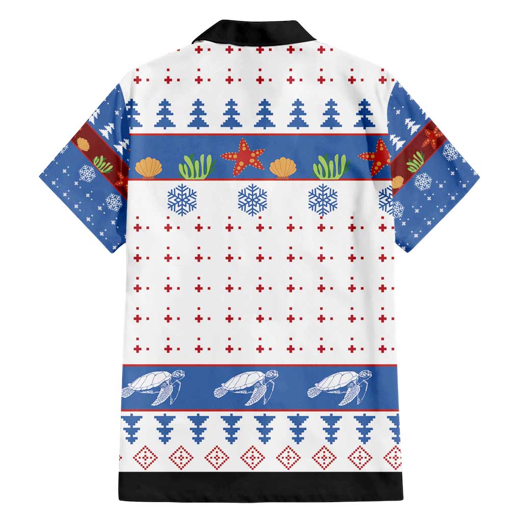 Turtle Xmas Family Matching Summer Maxi Dress and Hawaiian Shirt Green Sea Turtle Merry Christmas - Wonder Print Shop