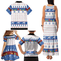 Turtle Xmas Family Matching Tank Maxi Dress and Hawaiian Shirt Green Sea Turtle Merry Christmas - Wonder Print Shop