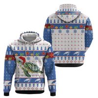 Turtle Xmas Hoodie Green Sea Turtle Merry Christmas - Wonder Print Shop