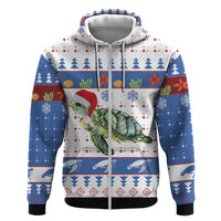 Turtle Xmas Hoodie Green Sea Turtle Merry Christmas - Wonder Print Shop