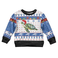 Turtle Xmas Kid Ugly Christmas Sweater Green Sea Turtle Merry Christmas - Wonder Print Shop