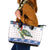 Turtle Xmas Leather Tote Bag Green Sea Turtle Merry Christmas - Wonder Print Shop