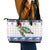 Turtle Xmas Leather Tote Bag Green Sea Turtle Merry Christmas - Wonder Print Shop