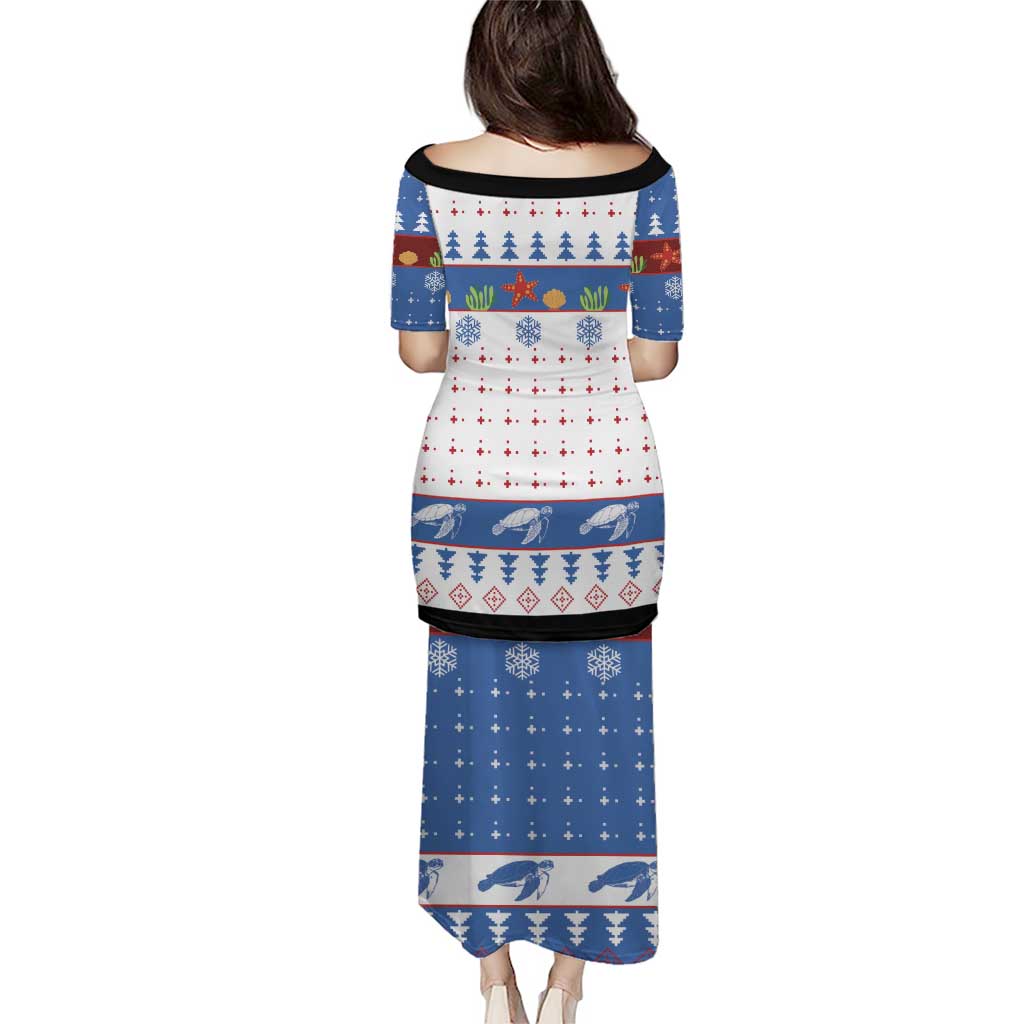 Turtle Xmas Puletasi Green Sea Turtle Merry Christmas - Wonder Print Shop