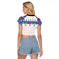 Turtle Xmas Raglan Cropped T Shirt Green Sea Turtle Merry Christmas - Wonder Print Shop