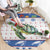 Turtle Xmas Round Carpet Green Sea Turtle Merry Christmas