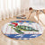 Turtle Xmas Round Carpet Green Sea Turtle Merry Christmas