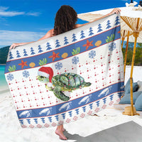 Turtle Xmas Sarong Green Sea Turtle Merry Christmas - Wonder Print Shop