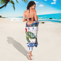Turtle Xmas Sarong Green Sea Turtle Merry Christmas - Wonder Print Shop