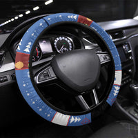 Turtle Xmas Steering Wheel Cover Green Sea Turtle Merry Christmas - Wonder Print Shop