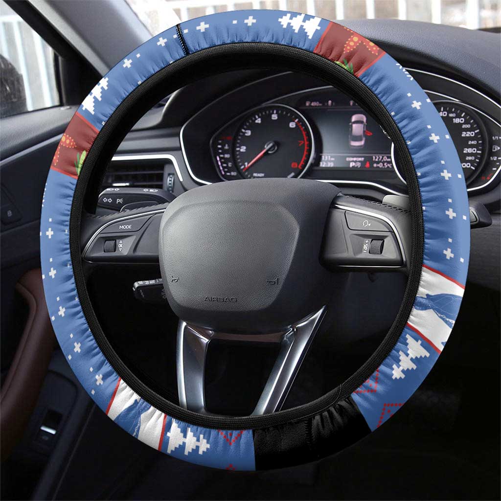 Turtle Xmas Steering Wheel Cover Green Sea Turtle Merry Christmas - Wonder Print Shop