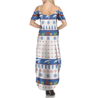 Turtle Xmas Summer Maxi Dress Green Sea Turtle Merry Christmas - Wonder Print Shop