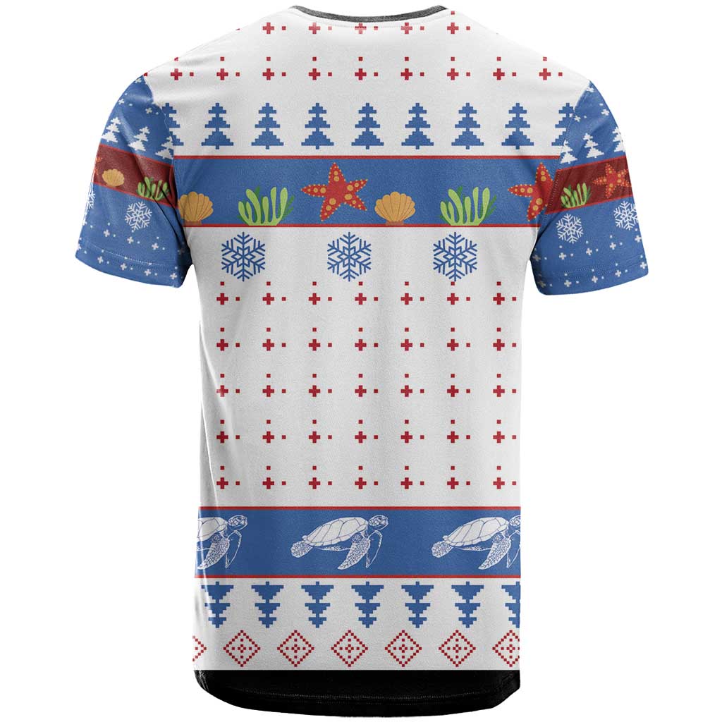 Turtle Xmas T Shirt Green Sea Turtle Merry Christmas - Wonder Print Shop