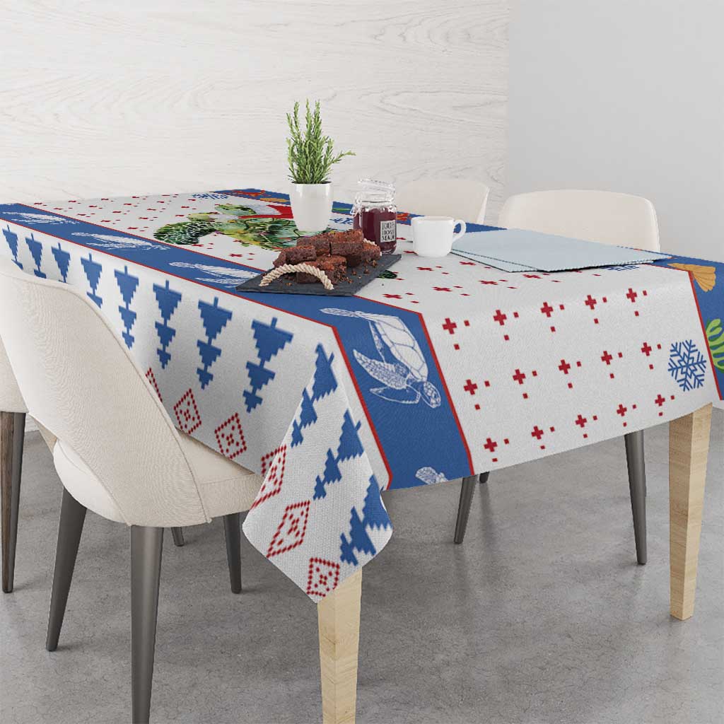 Turtle Xmas Tablecloth Green Sea Turtle Merry Christmas - Wonder Print Shop