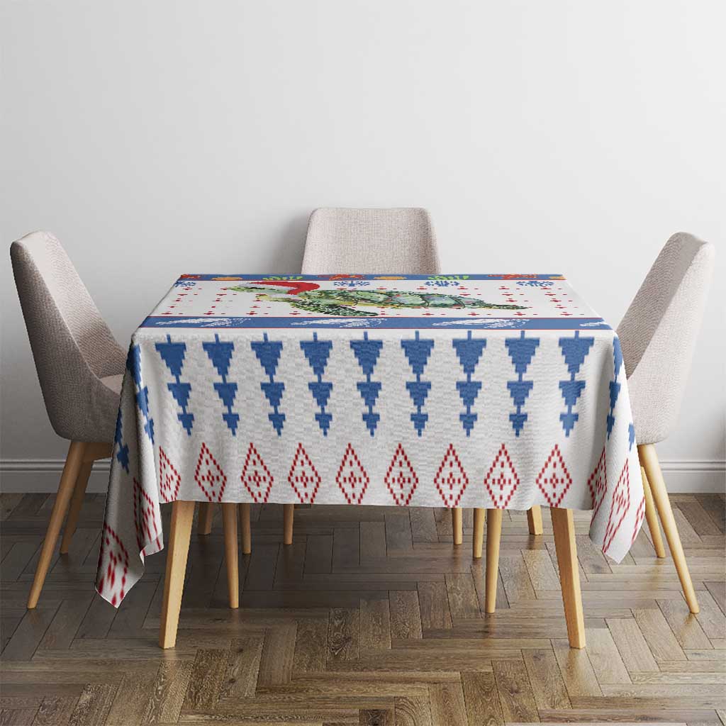 Turtle Xmas Tablecloth Green Sea Turtle Merry Christmas - Wonder Print Shop