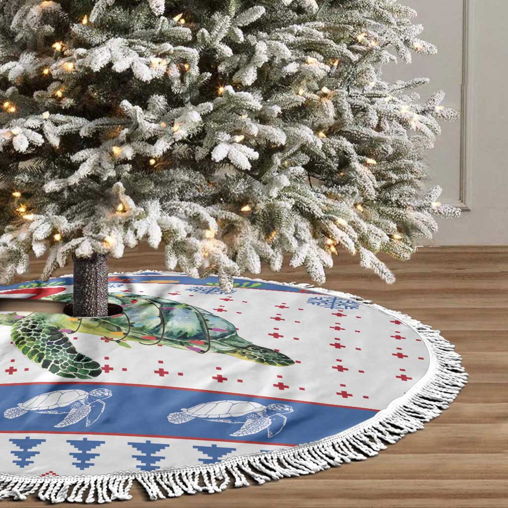 Turtle Xmas Tree Skirt Green Sea Turtle Merry Christmas - Wonder Print Shop