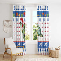 Turtle Xmas Window Curtain Green Sea Turtle Merry Christmas - Wonder Print Shop