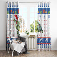 Turtle Xmas Window Curtain Green Sea Turtle Merry Christmas - Wonder Print Shop