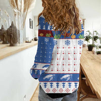 Turtle Xmas Women Casual Shirt Green Sea Turtle Merry Christmas - Wonder Print Shop