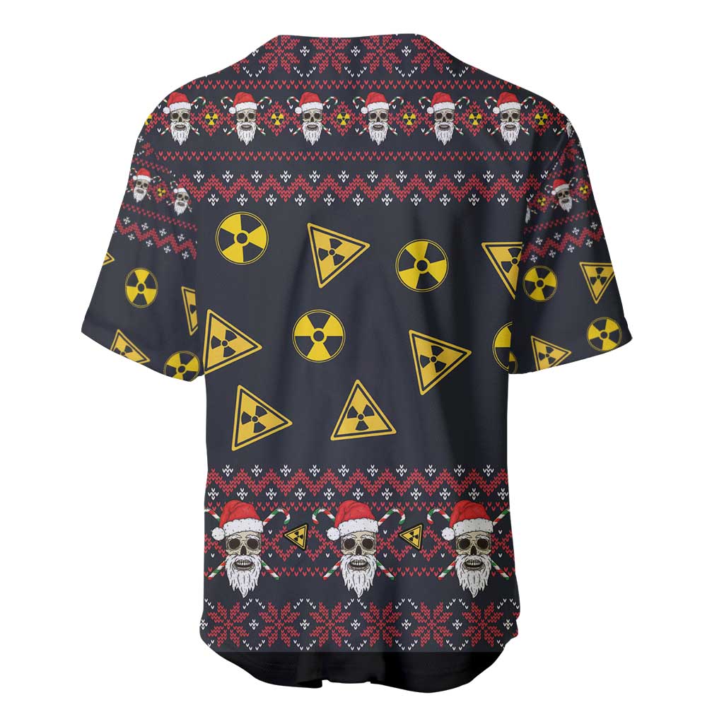 Skull Have A Rad Christmas Baseball Jersey Santa Skull - Wonder Print Shop