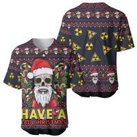 Skull Have A Rad Christmas Baseball Jersey Santa Skull - Wonder Print Shop