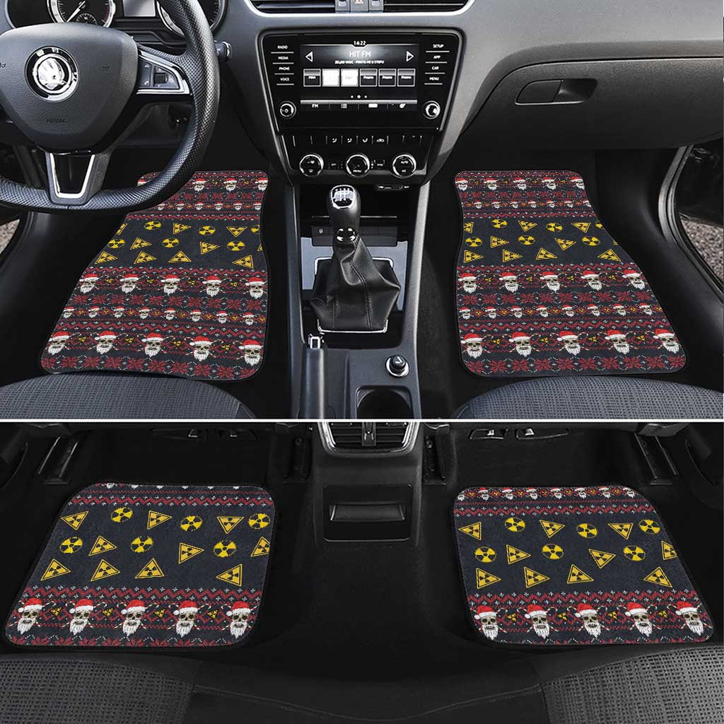Skull Have A Rad Christmas Car Mats Santa Skull - Wonder Print Shop